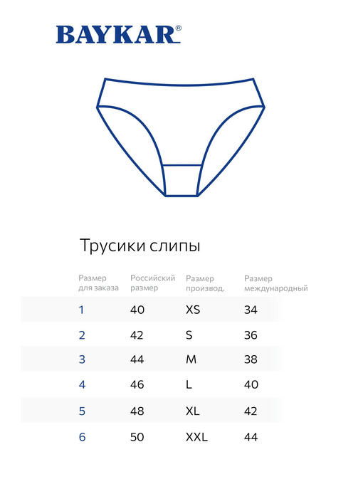 Женские трусы-слипы 3 шт. Baykar — изображение 2