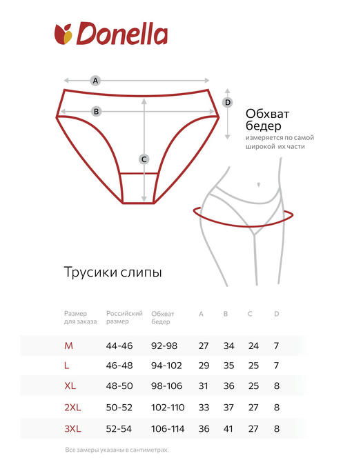 Женские трусы-слипы 5 шт. Donella — изображение 2