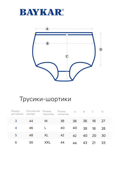 Женские трусы-шортики в рубчик с высокой посадкой Baykar — изображение 2