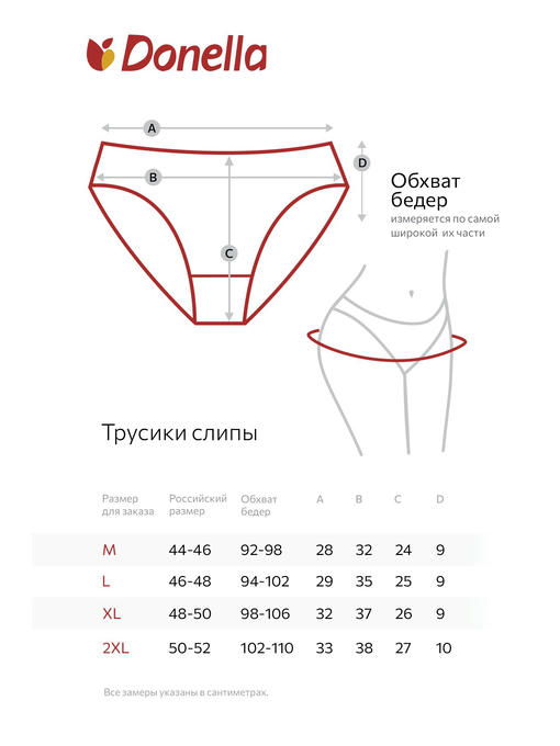 Женские трусы-слипы с кружевом Donella — изображение 3