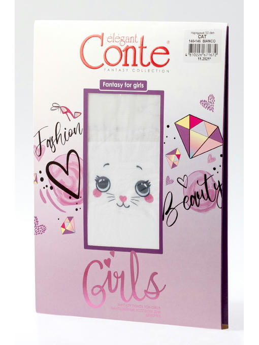 Нарядные капроновые колготки для девочки с рисунком 50/20 Den Conte Elegant — изображение 3