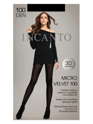 Женские мягкие бархатистые колготки из микрофибры 100 Incanto