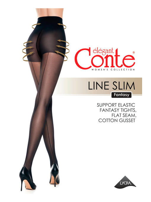 Женские плотные эластичные колготки с утягивающим торсом 40 ден Conte Elegant — изображение 4