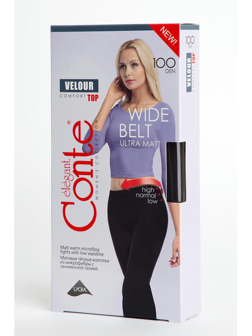 Женские теплые матовые колготки 100 ден Conte Elegant — изображение 2