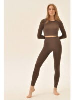 MY леггинсы LEGGINGS HIGH-WAIST (1/50) (темно-коричневый)