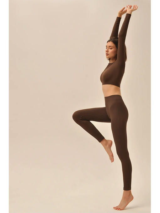 MY Леггинсы LEGGINGS RIB (1/60) (темно-коричневый) — изображение 2