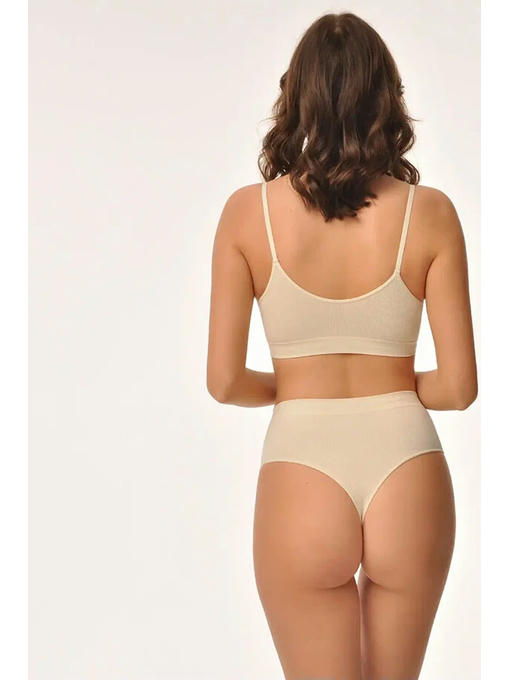 MY Трусы женские STRING RIB (1/100) cream (пломбир) — изображение 4