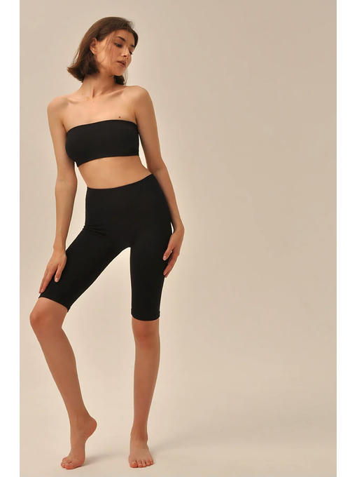 MY Топ женский TOP BANDEAU RIB (1/100) (черный) — изображение 2
