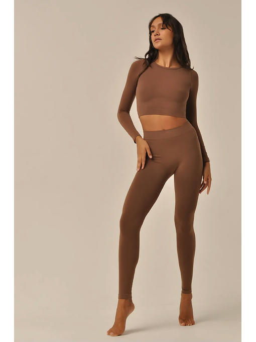 MY Топ женский CROP TOP MANICA LUNGA (1/72) (мокко) — изображение 2