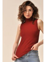 MY Топ женский TOP SLEEVELESS LONG RIB (1/70) (темно-вишневый)