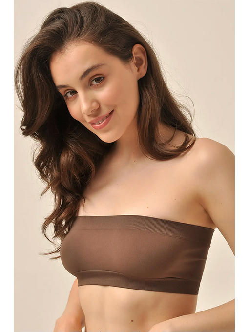 MY Топ женский TOP BANDEAU (1/50) (темно-коричневый)