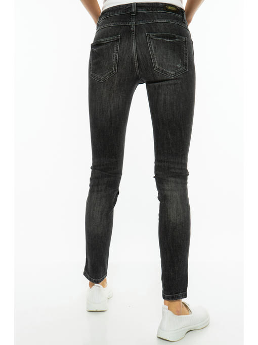 Джинсы женские Skinny с порваными коленями — изображение 5