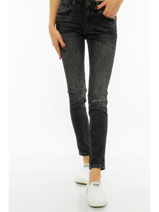 Джинсы женские Skinny с порваными коленями — изображение 3
