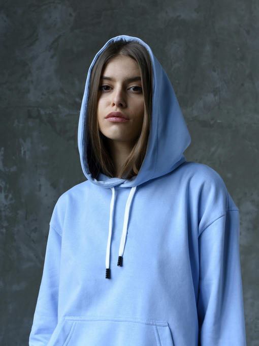 Женское худи OVERSIZE - небесный — изображение 3