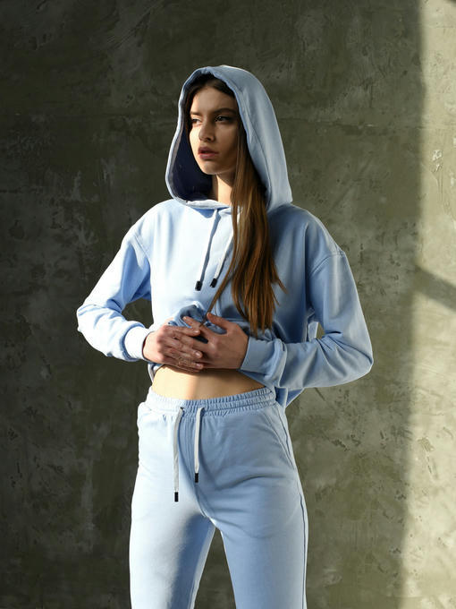 Женское худи OVERSIZE - небесный — изображение 7