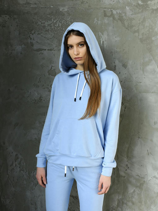 Женское худи OVERSIZE - небесный — изображение 12